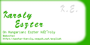 karoly eszter business card